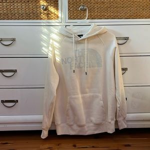 women's size medium cream colored north face hoodie